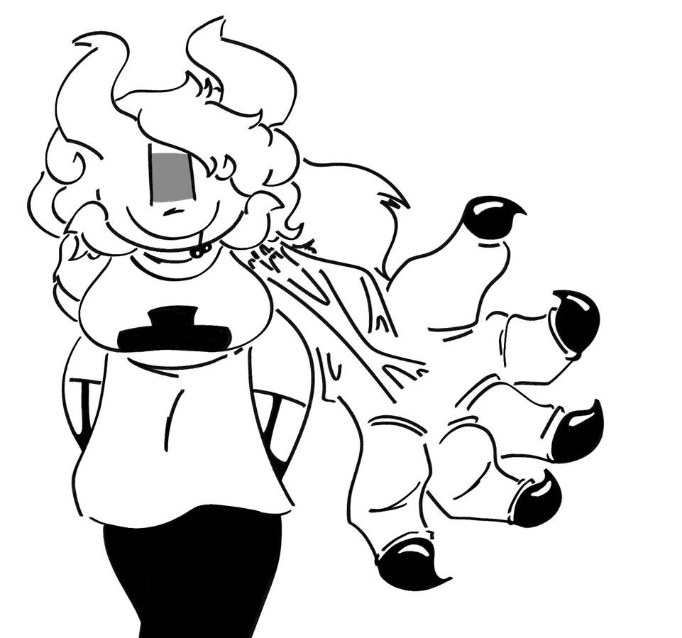 Small doodle of a Hellborn Caroline. Date: Jan 10th, 2026